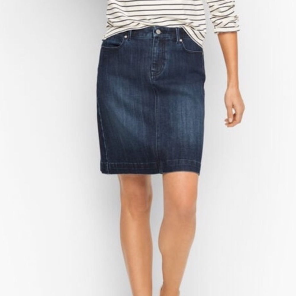 Talbots Skirt Mini Ocean Blue SIZE 14P NEW